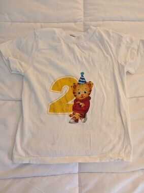 Daniel Tiger Kids' Shirt with Tiger Character, No. 2 Birthday Shirt, Size 2T